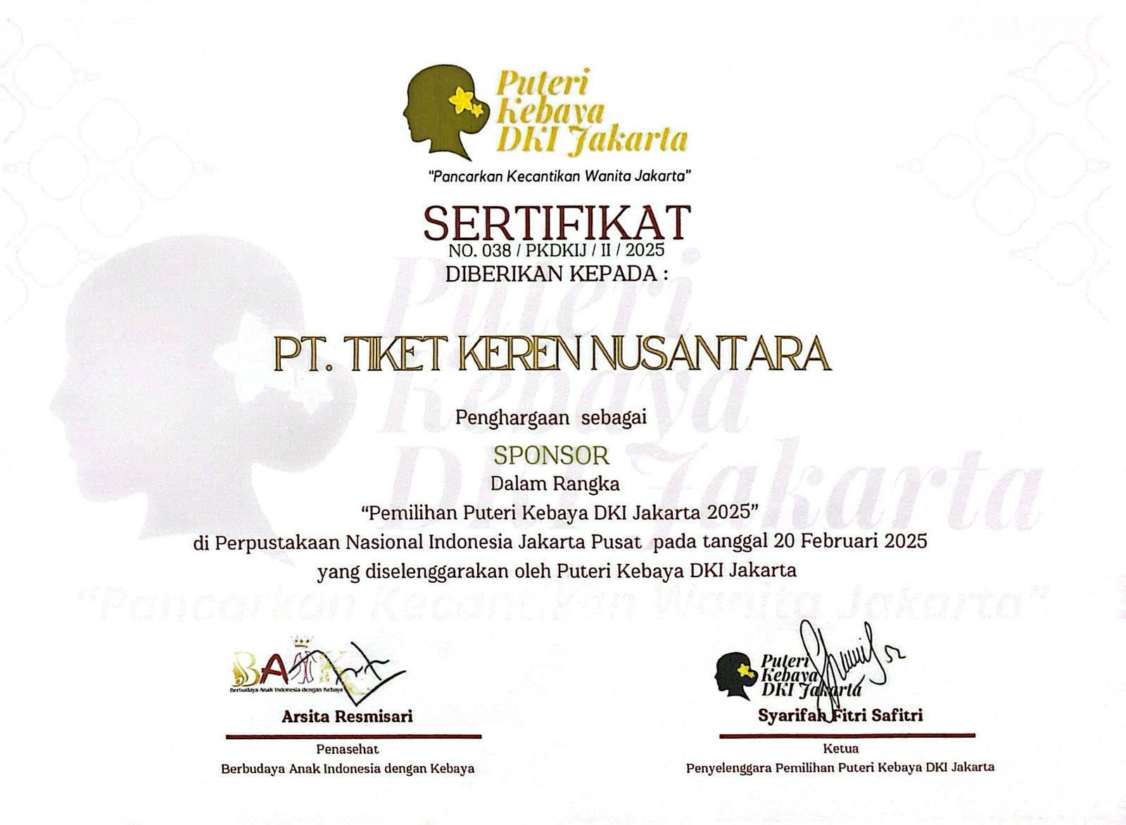 Pemilihan Puteri Kebaya DKI Jakarta 2025